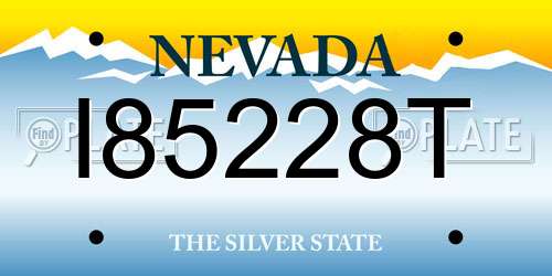 I85228T Nevada License Plate