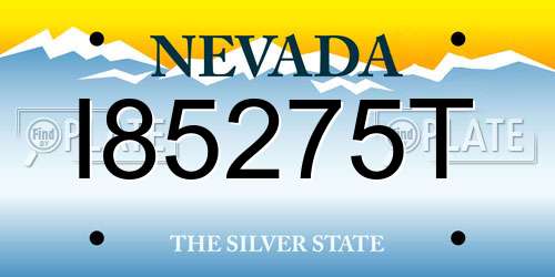 I85275T Nevada License Plate