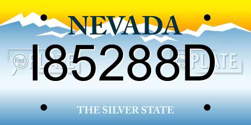 I85288D Nevada License Plate