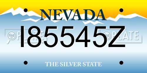 I85545Z Nevada License Plate