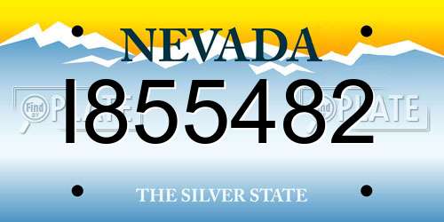 I855482 Nevada License Plate