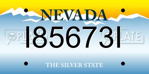 I85673I Nevada License Plate