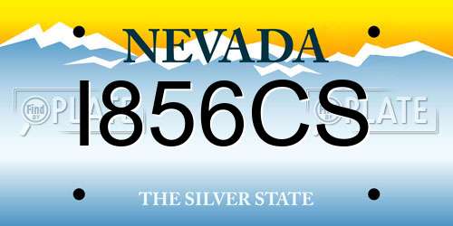 I856CS Nevada License Plate