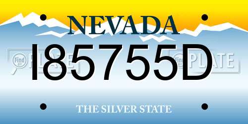 I85755D Nevada License Plate