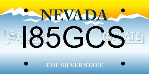 I85GCS Nevada License Plate