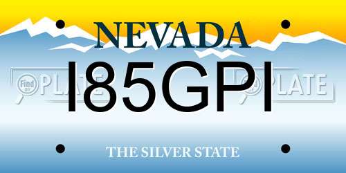 I85GPI Nevada License Plate