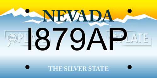 I879AP Nevada License Plate