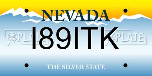 I89ITK Nevada License Plate
