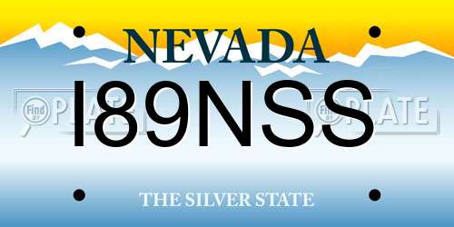 I89NSS Nevada License Plate