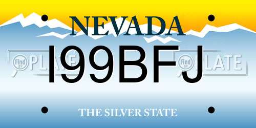 I99BFJ Nevada License Plate