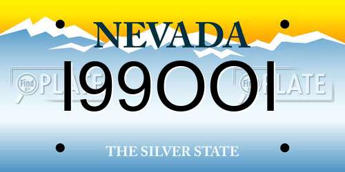 I99OOI Nevada License Plate