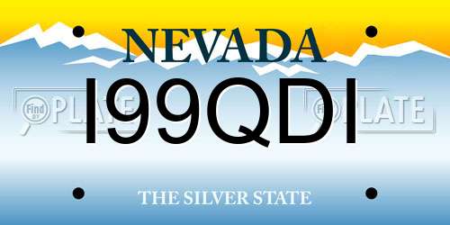 I99QDI Nevada License Plate