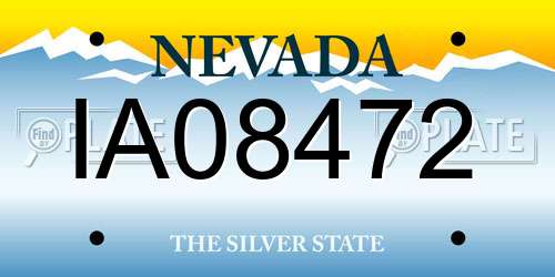 IA08472 Nevada License Plate