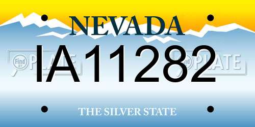 IA11282 Nevada License Plate