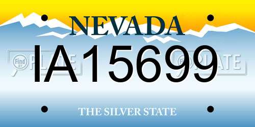 IA15699 Nevada License Plate