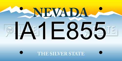 IA1E855 Nevada License Plate