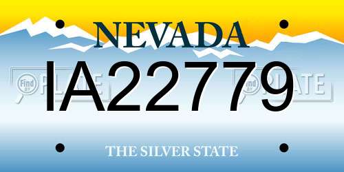 IA22779 Nevada License Plate