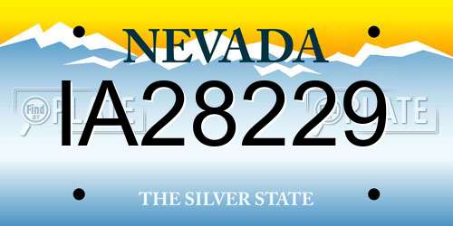 IA28229 Nevada License Plate
