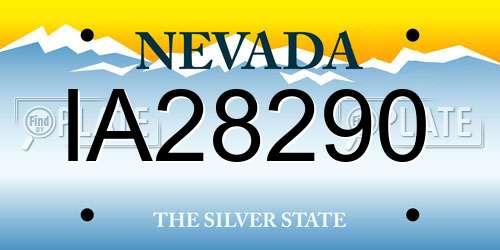IA28290 Nevada License Plate