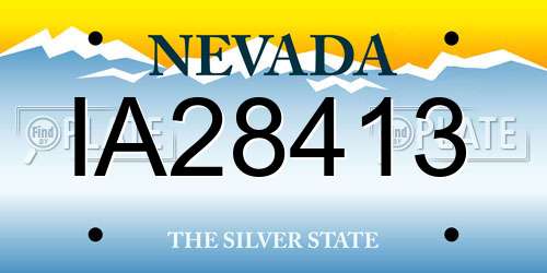 IA28413 Nevada License Plate