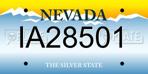 IA28501 Nevada License Plate