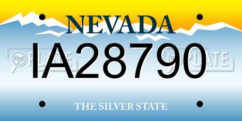 IA28790 Nevada License Plate