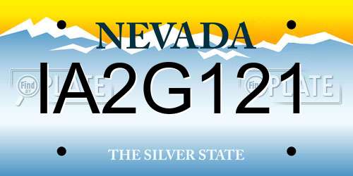 IA2G121 Nevada License Plate