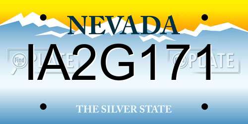IA2G171 Nevada License Plate