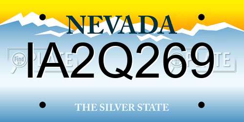 IA2Q269 Nevada License Plate