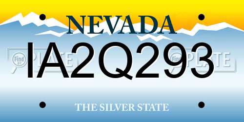 IA2Q293 Nevada License Plate