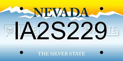 IA2S229 Nevada License Plate
