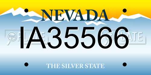 IA35566 Nevada License Plate
