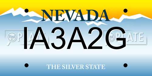 IA3A2G Nevada License Plate