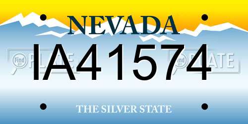 IA41574 Nevada License Plate