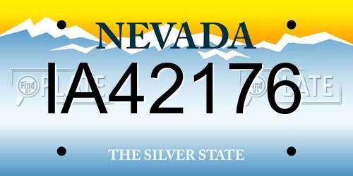 IA42176 Nevada License Plate