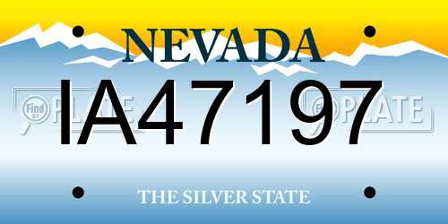 IA47197 Nevada License Plate