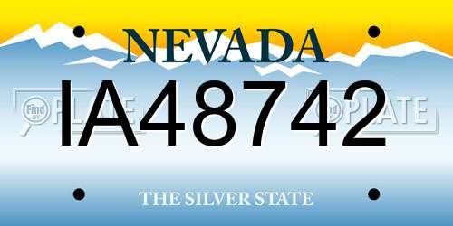 IA48742 Nevada License Plate