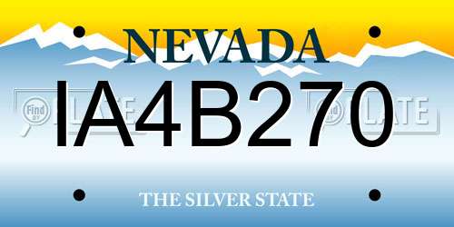 IA4B270 Nevada License Plate