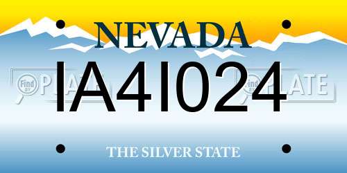 IA4I024 Nevada License Plate