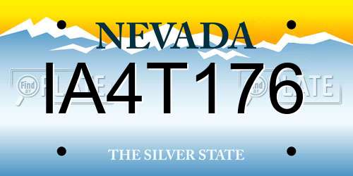 IA4T176 Nevada License Plate