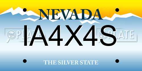 IA4X4S Nevada License Plate