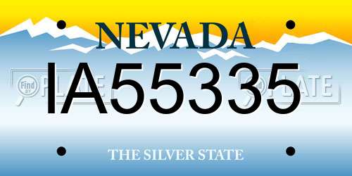 IA55335 Nevada License Plate