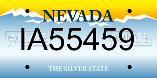 IA55459 Nevada License Plate