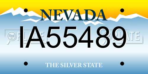 IA55489 Nevada License Plate