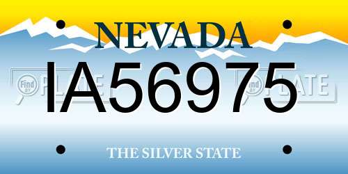 IA56975 Nevada License Plate