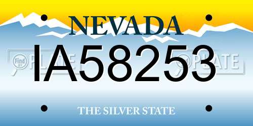 IA58253 Nevada License Plate