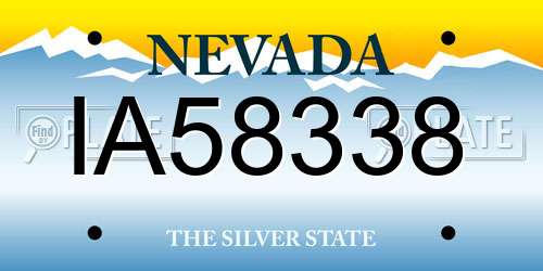 IA58338 Nevada License Plate