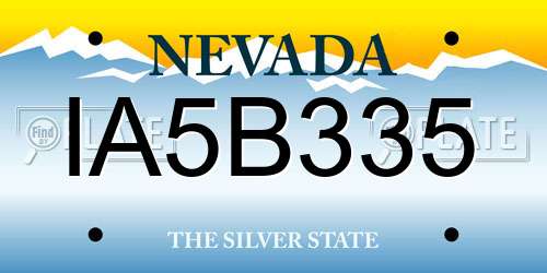 IA5B335 Nevada License Plate