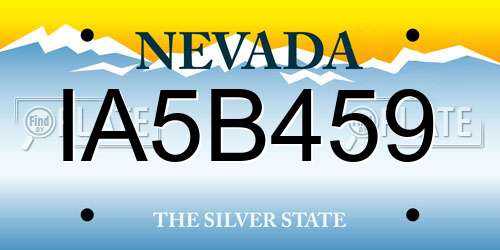 IA5B459 Nevada License Plate