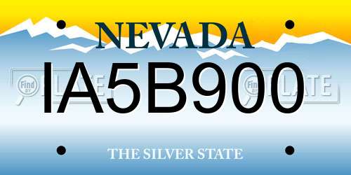 IA5B900 Nevada License Plate